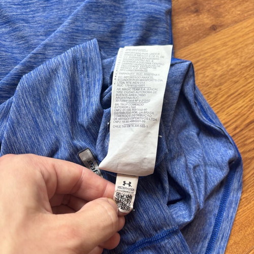 Under Armour Compression Heatgear blue fitted shirt like new