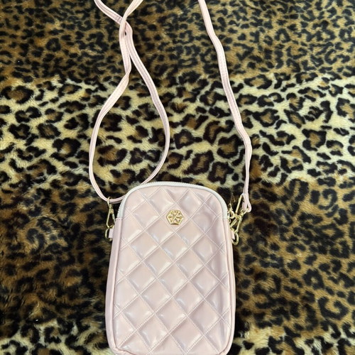Women's Quilted Crossbody Bag in Soft Pink, New