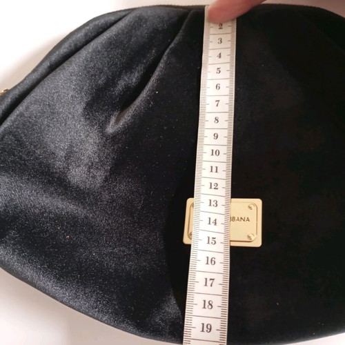 D&G women's velvet toiletry bag new black