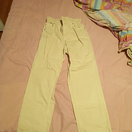 Straight jeans Bershka beige like new, size XS