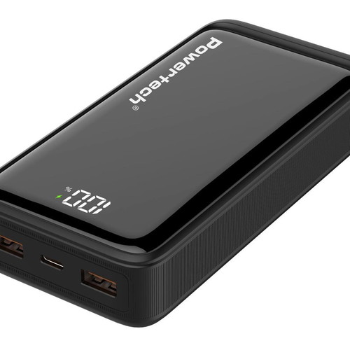 Powertech Power Bank PT-1327 20000mAh 22.5W with Display, Black