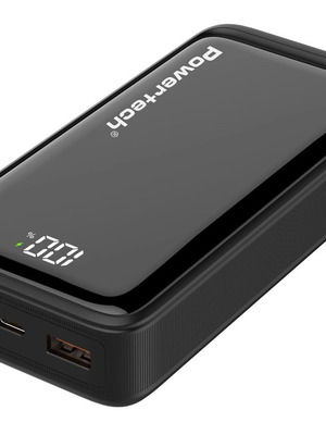 Powertech Power Bank PT-1327 20000mAh 22.5W με οθόνη, μαύρο