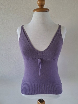 Stefanel knitted top purple like new, size L