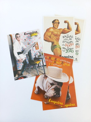 Esquire collectible postcard set of 5 like new, 00's decade