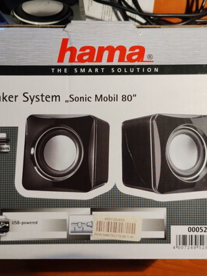 Hama Sonic Mobil 80 speakers like new, USB powered, 3.5 mm jack