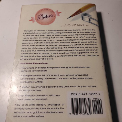 Strategies of Rhetoric with handbook book like new