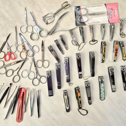 Manicure and Pedicure Tool Set used, complete package