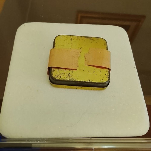 Vintage metal phonograph needle box Verona-Nadeln used with lithograph and seal