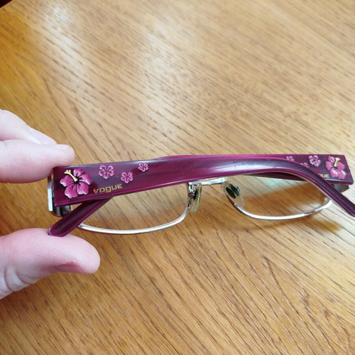 Vogue glasses frame used with floral design