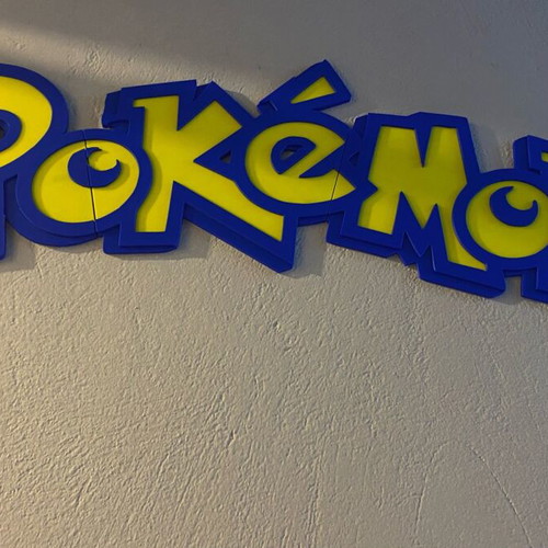 Large Pokémon logo wall decor