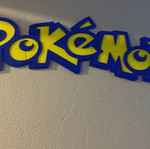 Large Pokémon logo wall decor