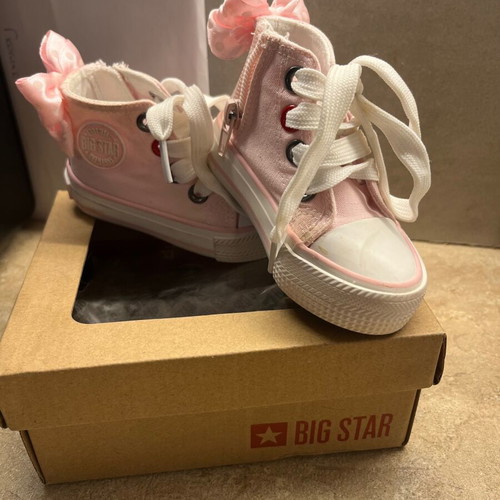 Big Star kids boots size 18 pink with bow like new