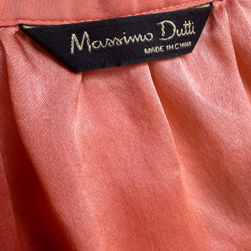 Massimo Dutti top 100% mulberry silk used, peach color, size M