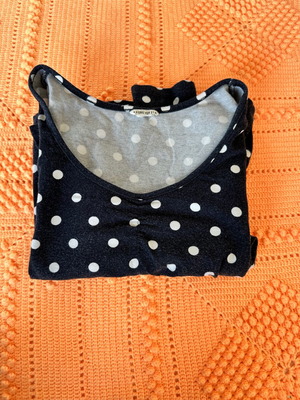 Πουά crop top Forever 21 σαν καινούργιο, μπλε και άσπρο, μέγεθος XS