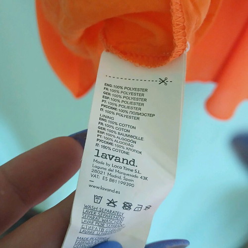Lavand dress new, summer style, size M, orange