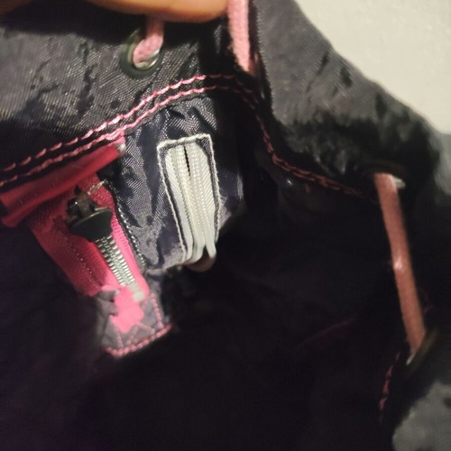 Kipling backpack mini used, black with pink details