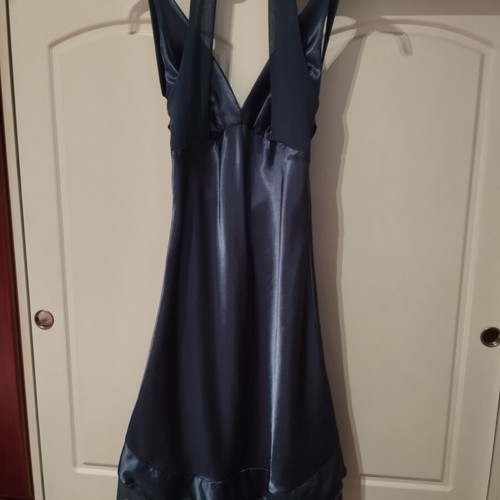 Rebecca Blu satin dress like new, size S, blue
