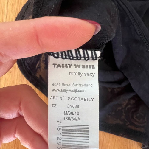 Tally Weijl blouse like new, size M, black with back opening