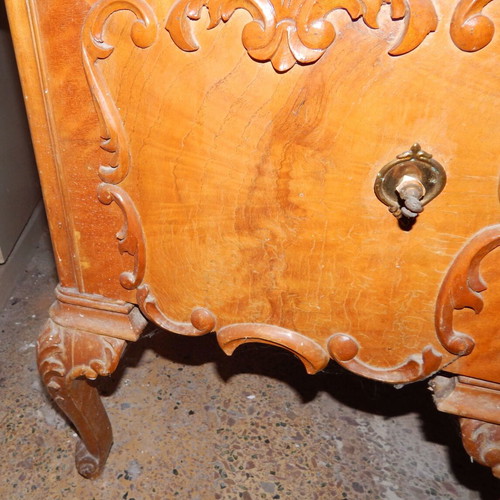 Vintage nightstand used with wear
