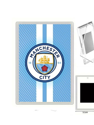 Μαγνητάκι Manchester City με διάφανη ακρυλική κορνίζα φωτογραφιών