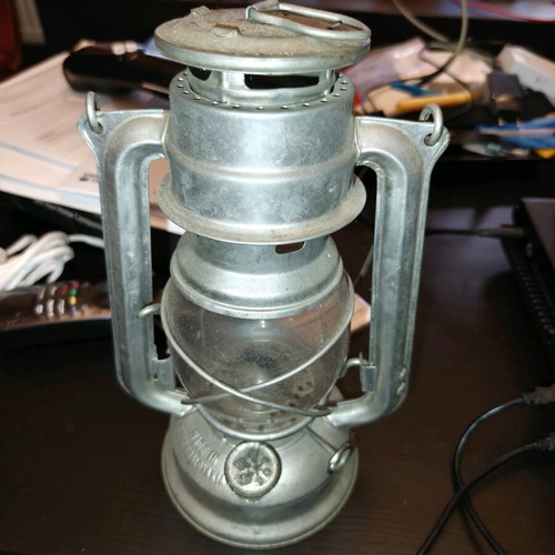 Meva oil lamp from Czechoslovakia full galvanized large new