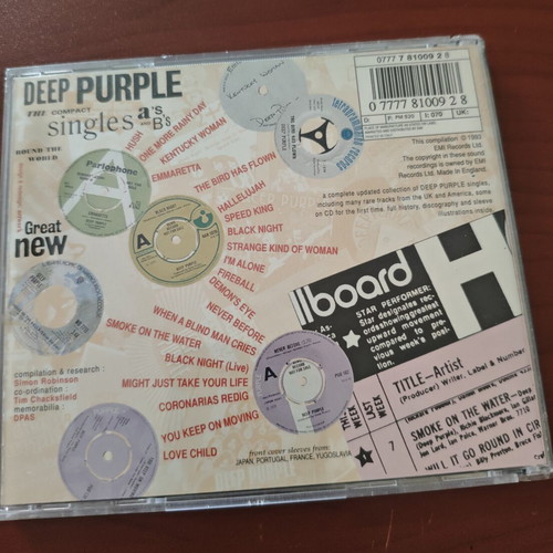Deep Purple Great New Singles CD used, rock