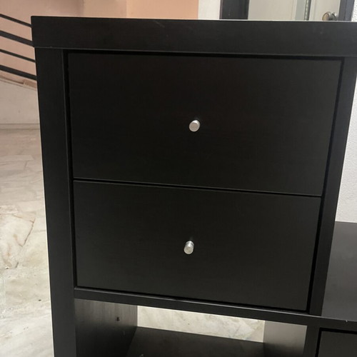 KALLAX shelving unit like new with drawers and cabinet