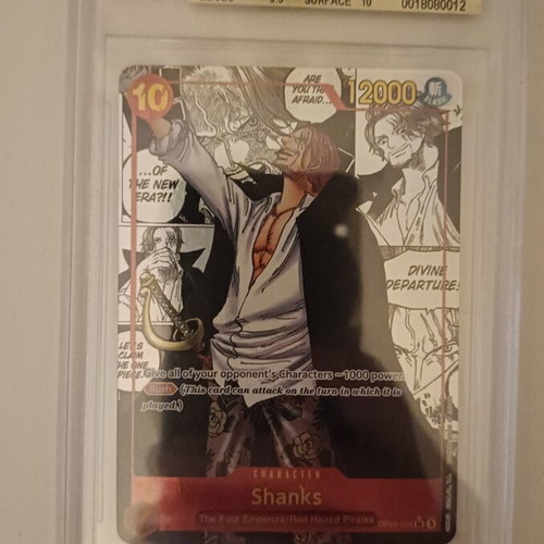 One Piece TCG op09 Shanks Manga Alt Art Beckett 9.5