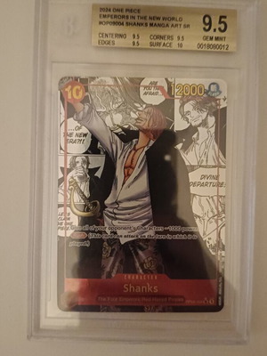 One Piece TCG op09 Shanks Manga Alt Art Beckett 9.5
