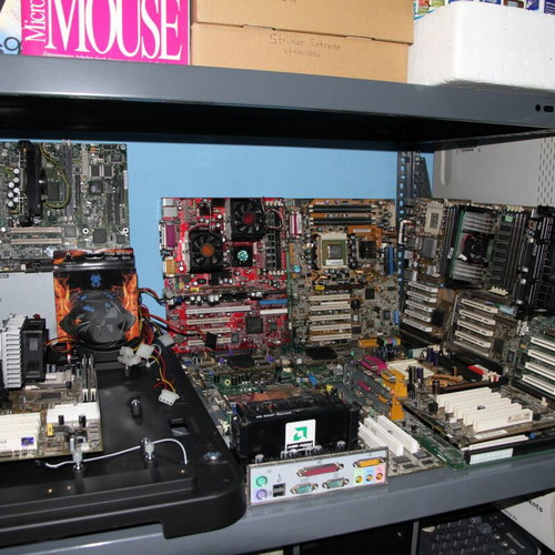 Retro PC used with peripherals and components