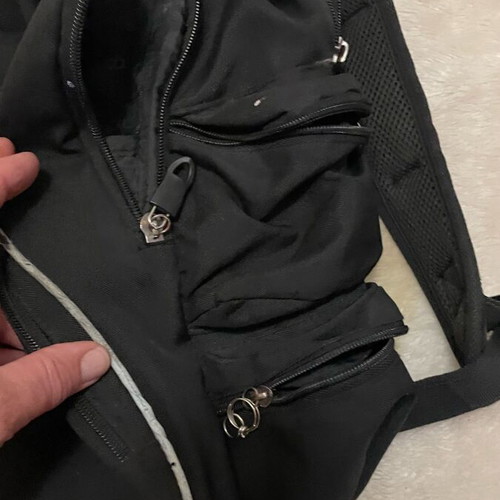 Polo backpack used, black, with multiple compartments