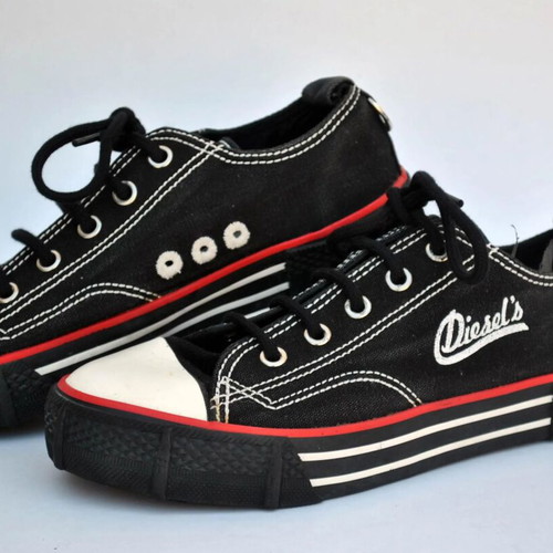 Diesel Canvas Sneakers vintage deadstock, size 38, made in Korea