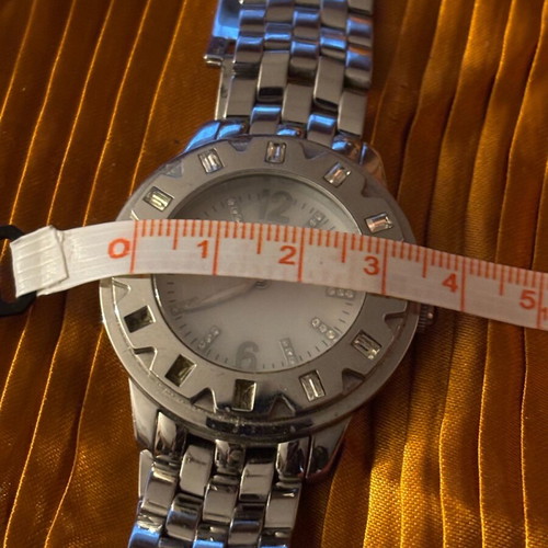 Folli Follie women's silver stainless steel watch with zircon like new