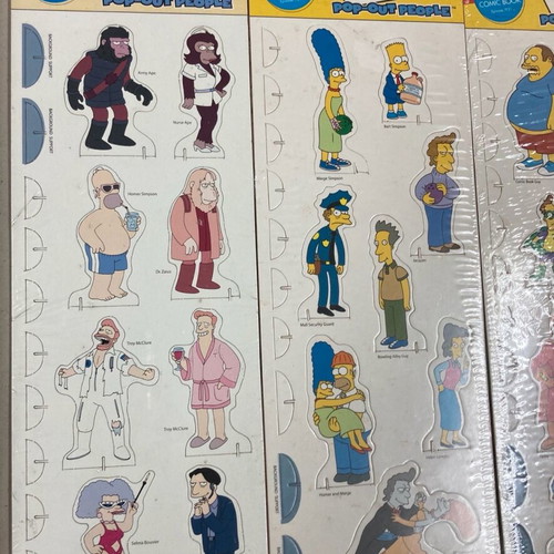 Dark Horse Comics 2001 The Simpsons Pop Out People pack of 4 new