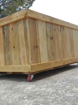 Wooden planters used, set of 2, 63x73 cm