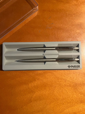 Parker Jotter pen and mechanical pencil set new, stainless steel