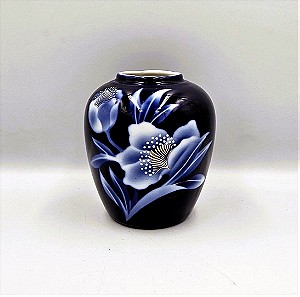 ΣΠΑΝΙΟ Γιαπωνέζικο βάζο πορσελάνης με μπλέ λουλούδια Arita Yaki Ware