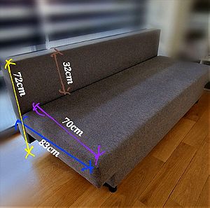 Μοντέρνος - Καθαρός - Καναπέδες τριθέσιος με αποθηκευτικό χώρο & κρεβάτι σε άριστη κατάσταση!!!