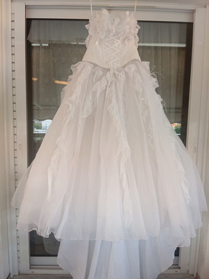 Vintage style wedding dress, Dimitriou collection, white