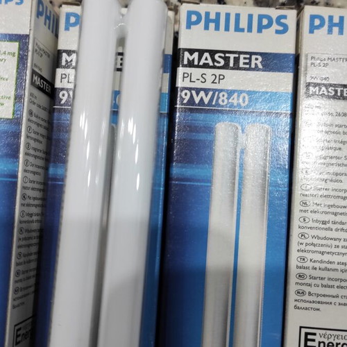 Philips Master PL-S 9W fluorescent lamp new, G23 base, cool white