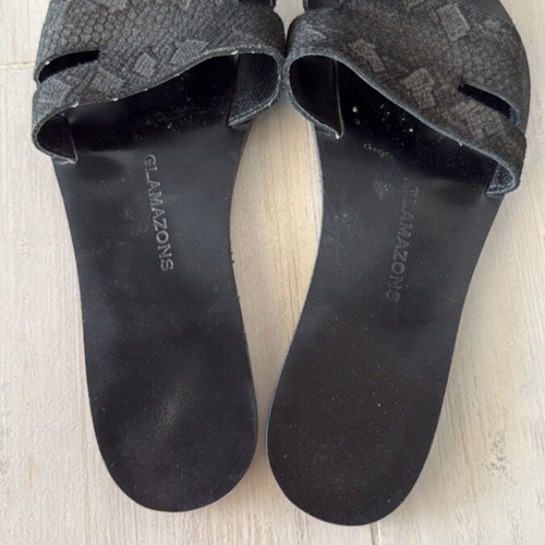 Glamazons leather sandals used, size 39, black