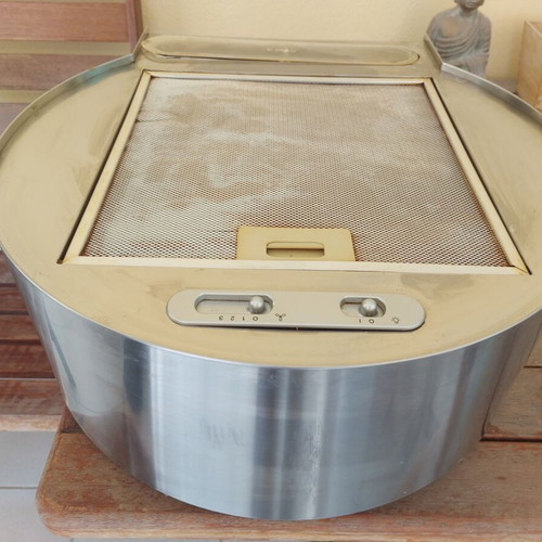 Inox round modern extractor hood like new