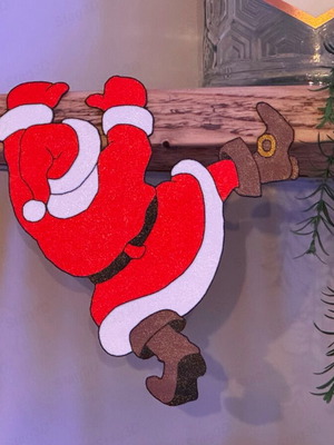 Santa Christmas shelf or bookshelf decoration