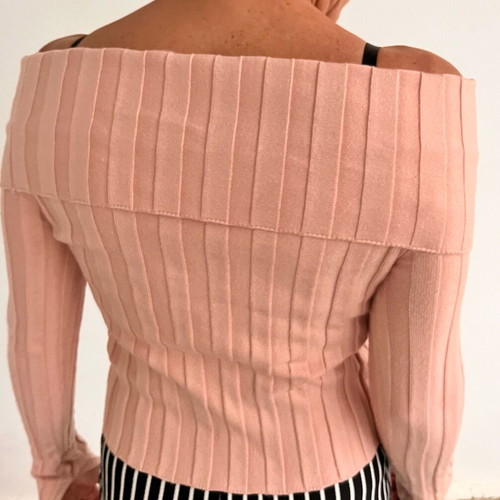 Winter off-shoulder top Zara used, pink, size M