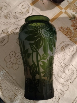 Crystal vase type Galle 27cm new