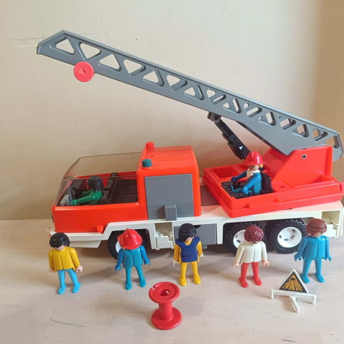 Playmobil vintage fire truck used