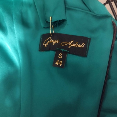 Evening dress bu Irene Angelopoulos satin green size S new