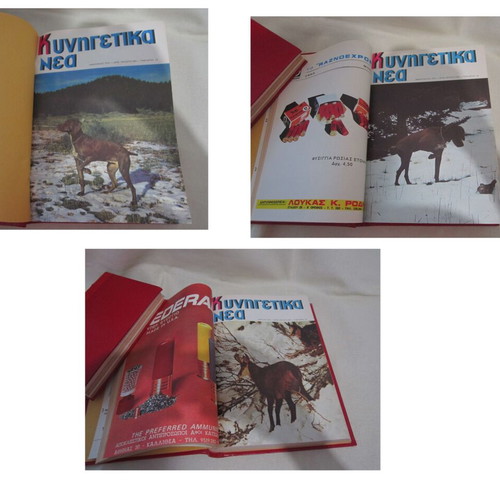 Kynigetika Nea magazine 1972 used, 12 bound issues