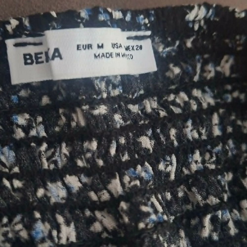 Bershka summer dress size M like new, blue-white