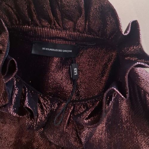 Les Bourdelles Des Garcons metallic blouse brown like new, size M